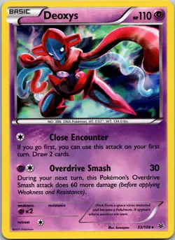 Deoxys 33/108 Roaring Skies Pokemon TCG Holo R LP - Image 1