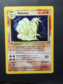 1999 Pokemon Ninetales Base Set Holo Rare #12 German Unlimited WOTC NM- - Image 1