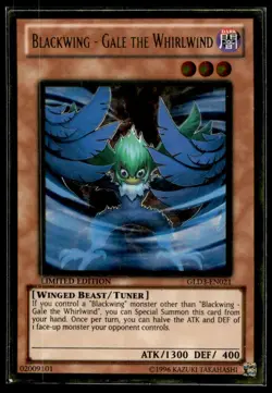 Blackwing - Gale the Whirlwind - GLD3-EN021 - Limited Edition - YuGiOh - Image 1
