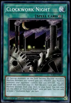 Clockwork Night (Secret Rare) Quarter Century Bonanza RA03-EN071 LP YuGiOh TCG | - Image 1