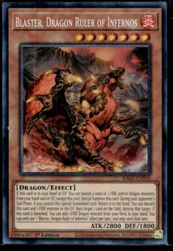Blaster, Dragon Ruler of Infernos (PCR) - RA03-EN010 - 1st Edition - YuGiOh - Image 1