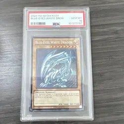 Blue-Eyes White Dragon Yugioh 2024 KC01 Secret Rare PSA 10 - Image 1