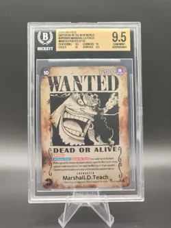 ONE PIECE EMPERORS IN THE NEW WORLD #OP09 MARSHALL D.TEACH WANTED POSTER BGS 9.5 - Image 1