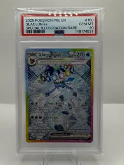 Pokemon TCG Glaceon EX 150/131 SIR PSA GEM MINT 10 - Image 1