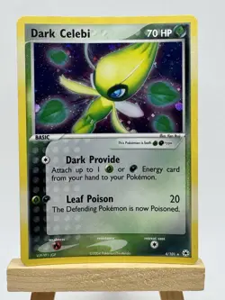 2004 Pokemon TCG Dark Celebi EX Hidden Legends Holo Card 4/101 Rare - Image 1
