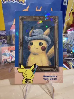 Pokemon Electric Pika Card Database - Pikachu Grey Felt Hat - Pokemon X Van Gogh - Image 1