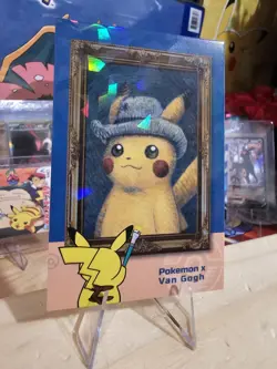 Pokemon Electric Pika Card Database - Pikachu Grey Felt Hat - Pokemon X Van Gogh - Image 2