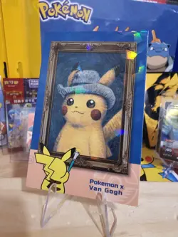 Pokemon Electric Pika Card Database - Pikachu Grey Felt Hat - Pokemon X Van Gogh - Image 3