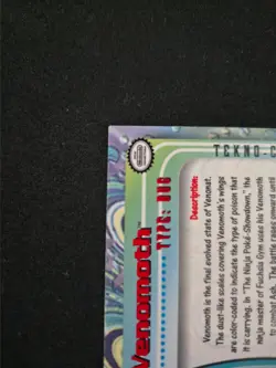 2000 TOPPS CHROME TV ANIMATION POKEMON SERIES 1 CARD TEKNO #49 VENOMOTH PSA - Image 3