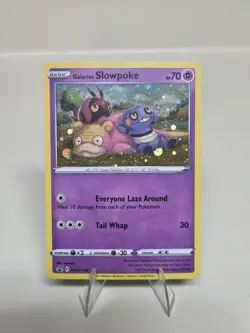 Pokemon TCG Pokemon Galarian Slowpoke Promo Holo Cosmo SWSH126 NM Card - Image 1