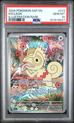 Pokemon TCG Kecleon 213/191 2024 Surging Sparks Illustration Rare Card - PSA 10 - Image 1