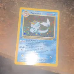 Pokemon Vaporeon Jungle Holo Rare 12/64 Unlimited 80 HP Wizards of the Coast - Image 1