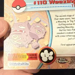 Topps Chrome Pokemon Weezing #110 Series Holo - Image 5