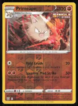 Primeape 067/163 Rare Battle Styles Pokemon Reverse Holo Near Mint - Image 1