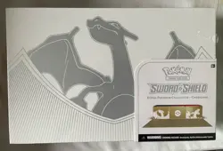 Pokemon TCG SWSH Ultra Premium Collection Charizard UPC Box Sealed Tear - Image 1