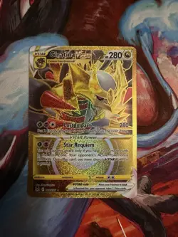 2022 Pokemon Lost Origin Giratina VSTAR Secret Rare 212/196 NM Gold Card - Image 1