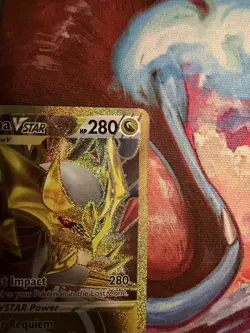 2022 Pokemon Lost Origin Giratina VSTAR Secret Rare 212/196 NM Gold Card - Image 3