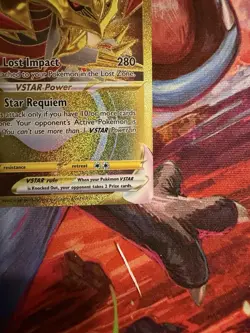 2022 Pokemon Lost Origin Giratina VSTAR Secret Rare 212/196 NM Gold Card - Image 4