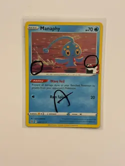 2X SWIRL Manaphy 041/172 Cosmos Holo Pokemon Prize Pack Series 3 FAST SHIP A - Image 1