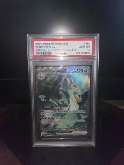 2025 Pokemon Blk En Serperior EX Gem Mint PSA 10 Card #164 - Image 1