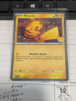 Pikachu Pokemon Day 2026 Promo With 2 Swirls 🍥 1 In The Holo Bleed 🩸 - Image 1