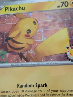 Pikachu Pokemon Day 2026 Promo With 2 Swirls 🍥 1 In The Holo Bleed 🩸 - Image 2
