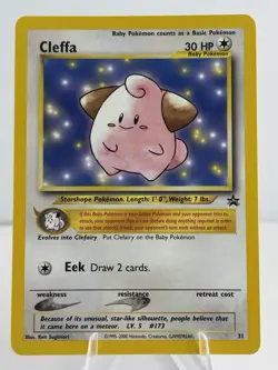 Cleffa 31/53 Wotc Black Star Promo Regular Pokemon NM/LP - Image 1