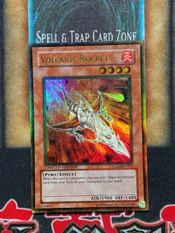 Yugioh Volcanic Rocket GLD2-EN023 Gold Rare Limited Edition LP - Image 1