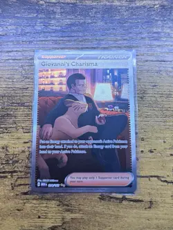 Pokemon TCG Giovanni's Charisma Holo Card 204/165 Near Mint Condition - Image 1
