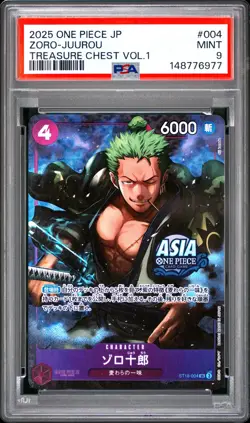 Zoro-Juurou PSA9 2025 One Piece Japanese Treasure Chest Vol.1 #004 - Image 1