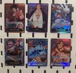 One Piece Leaders 6-Card Lot Monkey D Luffy, Donquixhote Doflamingo & Others - Image 1