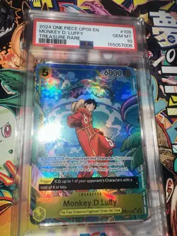 2024 ONE PIECE OP08-TWO LEGENDS TREASURE RARE #109 MONKEY D. LUFFY PSA 10 - Image 1