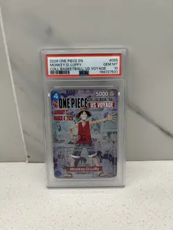 PSA 10 Luffy P-055 ONE PIECE Card College Basketball US Voyage Promo English - Image 1