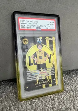 Monkey D Luffy ST13-003 BVB Borussia Dortmund ONE PIECE Promo PSA 10 - Image 1