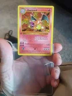 Pokemon TCG Charizard Base Set Holo Unlimited Rare Card 4/102 original owner - Image 3