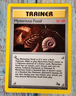 Pokemon Card Mysterious Fossil 62/62 Trainer Fossil Set Common 1999 - Image 1