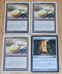 MTG 4x Rare Artifact TRIASSIC EGG & BRITTLE EFFIGY - Image 1
