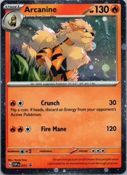 Arcanine Holo Promo SV: Scarlet & Violet Promo Cards 011 NM - Image 1