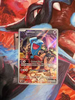 Team Rocket's Wobbuffet 203 Sv: Scarlet & Violet Promo Card Illustration Rare NM - Image 1