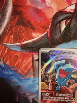 Team Rocket's Wobbuffet 203 Sv: Scarlet & Violet Promo Card Illustration Rare NM - Image 2