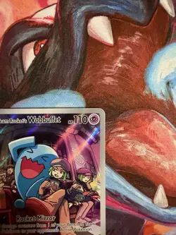 Team Rocket's Wobbuffet 203 Sv: Scarlet & Violet Promo Card Illustration Rare NM - Image 3