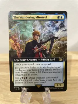 MTG The Wandering Minstrel Extended Art Regular #0515 Final Fantasy Rare NM/M - Image 1
