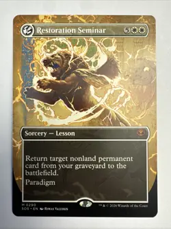 Restoration Seminar Borderless Mythic Regular MTG Secrets of Strixhaven #290 NM - Image 1