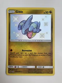 Pokemon TCG Gible Hidden Fates SV38/SV94 Holo Shiny Holo Rare - Image 1
