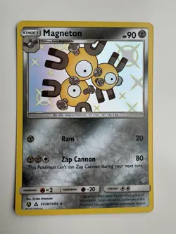 Pokemon TCG Magneton Hidden Fates SV28/SV94 Holo Shiny Holo Rare - Image 1