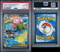 2025 POKEMON MEG EN-MEGA EVOLUTION ULTRA RARE #155 MEGA VENUSAUR EX PSA 10 - Image 3