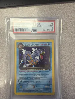2000 Pokemon Team Rocket Dark Gyarados (Prerelease) 08/82 Wotc Promo PSA 9 - Image 1