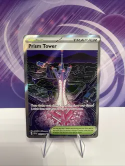 Prism Tower 111/086 UR | Pokemon Me04: Chaos Rising | NM Holo - Image 1