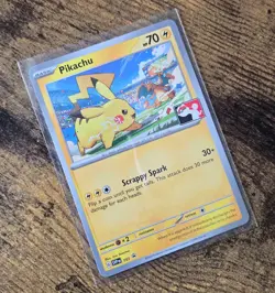 Pikachu SVP 101 Black Star Promo Pokemon TCG LP/NM Play Pokemon Stamp 2023 - Image 1