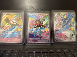 Pokemon Alola Starters Litten Rowlet Popplio First Partner Set of 3 - Image 1